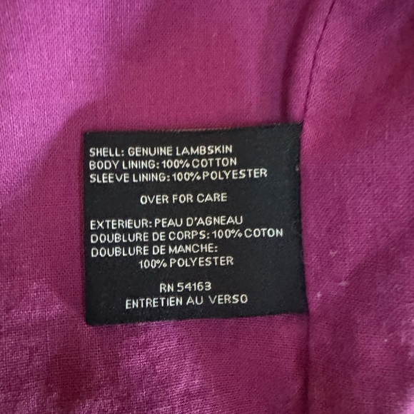 Cole Haan Brown Lambskin Leather Moto Jacket - Picture 3 of 4